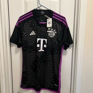 New F.C. Bayern Munchen Adidas Aeroready Away Black Jersey Men's